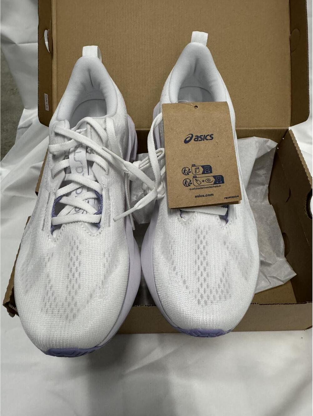 Asics White Running Shoes with FlyteFoam Technology